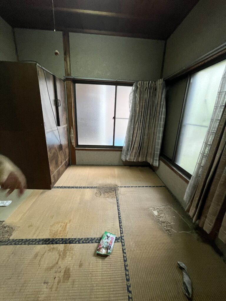 空き家の和室に設置した水耕栽培設備（林ファーム）